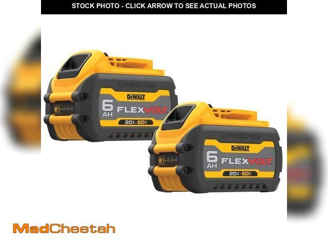 Lot 74-14112118 - DEWALT FLEXVOLT 20V/60V MAX Lithium-Ion 6.0Ah Battery Pack (2 Pack) - UNUSED