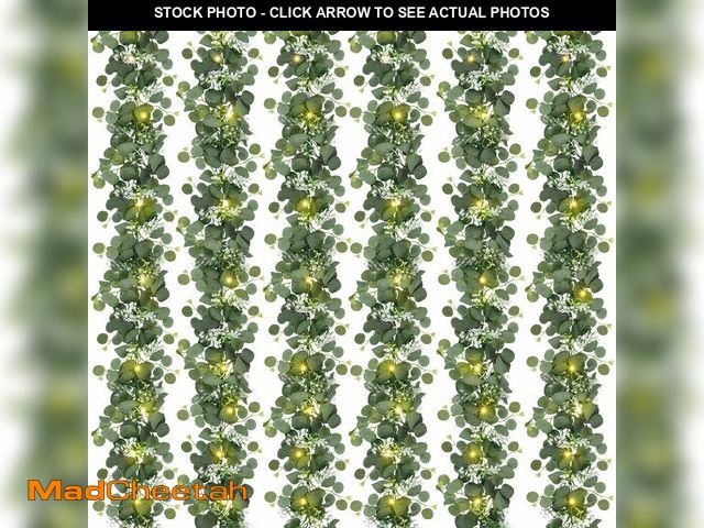 Lot 74-14150768 - N&amp;T NIETING 6 Pack Artificial Eucalyptus Garland with Lights, 6FT Artificial Greenery Summer Gar...