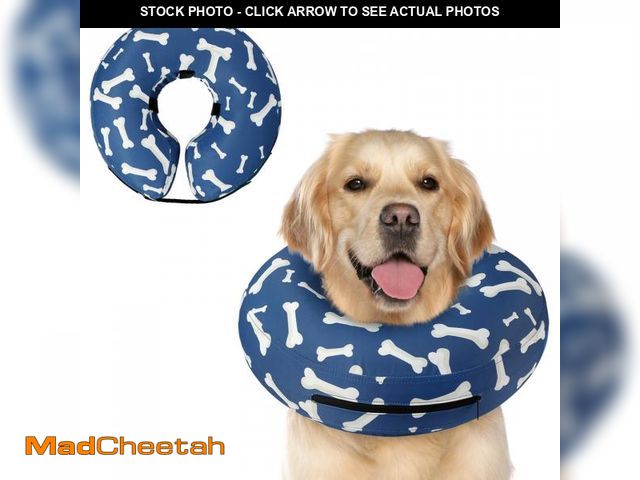 Lot 74-12052454 - Supet Inflatable Dog Cone Alternative After Surgery - Neck Donut Recovery E-Collar for Neuter - Soft...