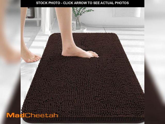 Lot 74-12440384 - OLANLY Bathroom Rugs 30x20, Extra Soft Absorbent Chenille Bath Rugs, Rubber Backing Quick Dry, Machi...