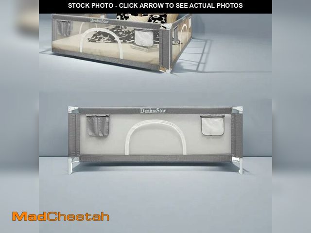 Lot 74-13054663 - DEALNASTAR Bed Rail for Toddlers and Kids, 38" Adjustable Safety Bed Guard with 28 Height Gears,Univ...