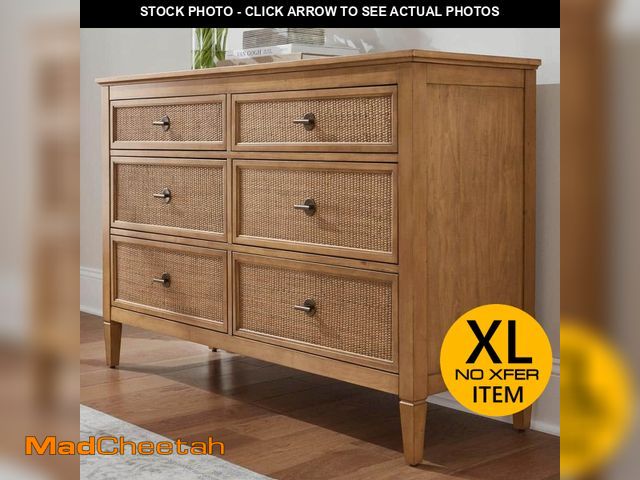 Lot 74-14115390 - Home Decorators Collection Marsden Patina Wood Finish 6-Drawer Cane Dresser (54 in W. X 36 in H.) - ...