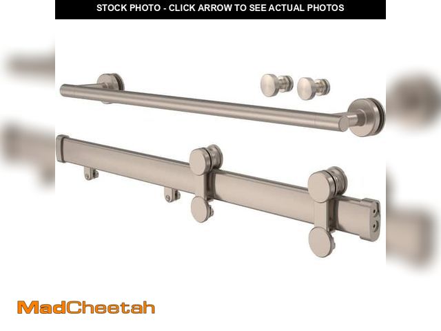 Lot 74-12579843 - Flannigan 48 in. to 60 in. W x 3.75 in. D Contemporary Frameless Sliding Shower/Tub Hardware Assembl...