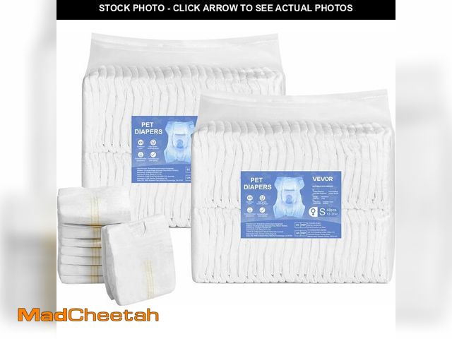 Lot 74-13042488 - VEVOR Disposable Dog Diapers, Super Absorbent Female Dog Diapers, 360 degree Leak-Proof Female Doggy...
