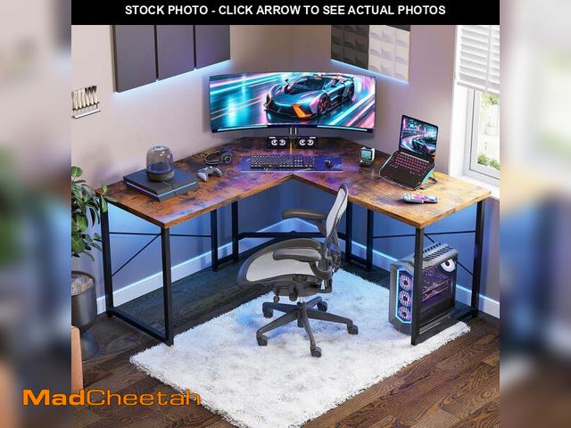 Lot 74-14352911 - Casacomoda Computer Desk L Shaped, 51 Inch Reversible L Shaped Desk, Gaming Desk, Home Office Desk, ...