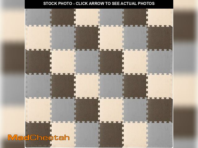 Lot 74-13041647 - ProSource Foam Puzzle Floor Play Mat for Kids and Babies with Solid Colors, 36 or 16 Interlocking Ti...