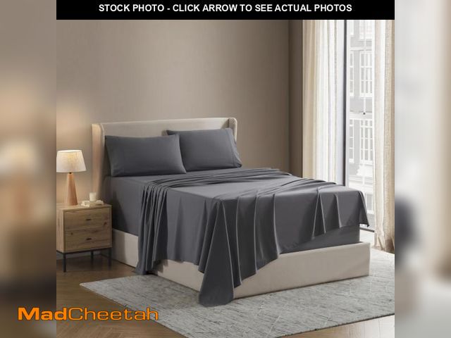 Lot 74-11554200 - Nestl Split King Sheets for Adjustable Beds - 5 Piece Split King Sheets Set, Deep Pocket, Hotel Luxu...