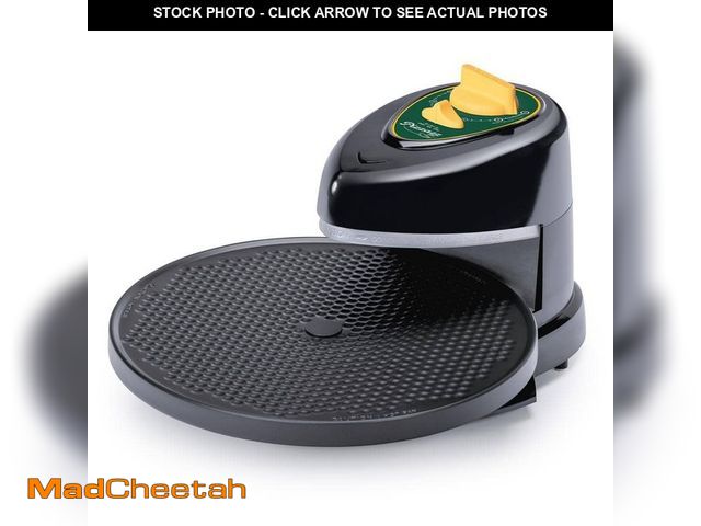 Lot 74-14255694 - Presto GameDay Pizzazz Plus Rotating Pizza Oven Green/Yellow - UNUSED