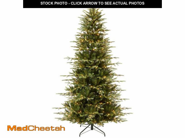 Lot 74-12992343 - Best Choice Products 7.5ft Pre-Lit Artificial Slim Aspen Noble Fir Christmas Tree w/ 2,136 Branch Ti...