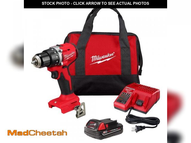 Lot 74-12147672 - (MISSING BATTERY) Milwaukee M18 18V Lithium-Ion Brushless Cordless 1/2 in. Compact Drill/Driver with...