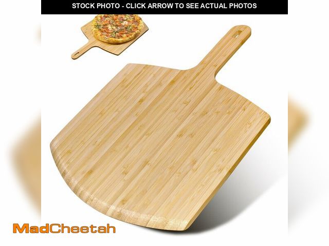 Lot 74-14214557 - TUOCON Pizza Peel 12 inch 2 pack Bamboo Wood Pizza Paddle Pizza Peels Pizza Server for Ooni Oven Acc...