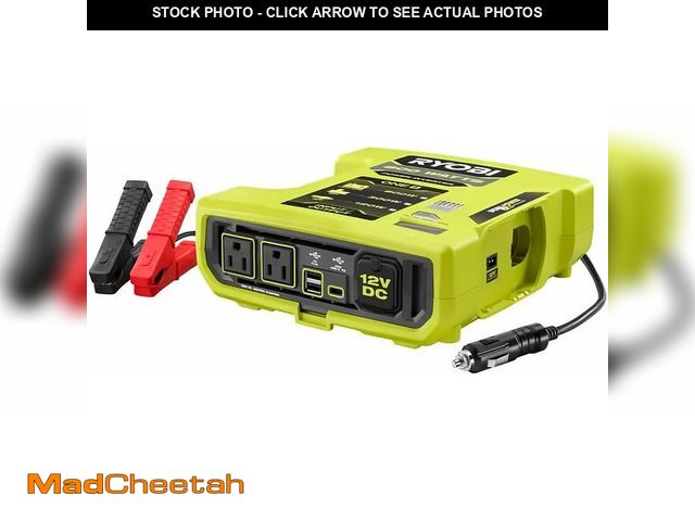 Lot 74-12716753 - RYOBI ONE+ 18V 800-Watt Max 12V Automotive Power Inverter with Dual USB Ports - RYi8030AVNM - UNUSED