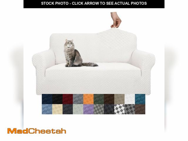 Lot 74-14155157 - YEMYHOM Couch Cover Latest Jacquard Design High Stretch Sofa Covers for 2 Cushion Couch, Pet Dog Cat...