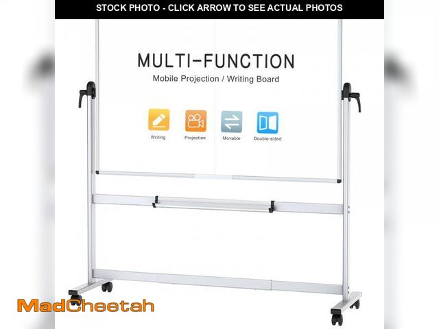 Lot 74-12241879 - VIZ-PRO Double-Sided Mobile Projection Writing Whiteboard, 72 x 48 Inches, Large Magnetic Foldable R...