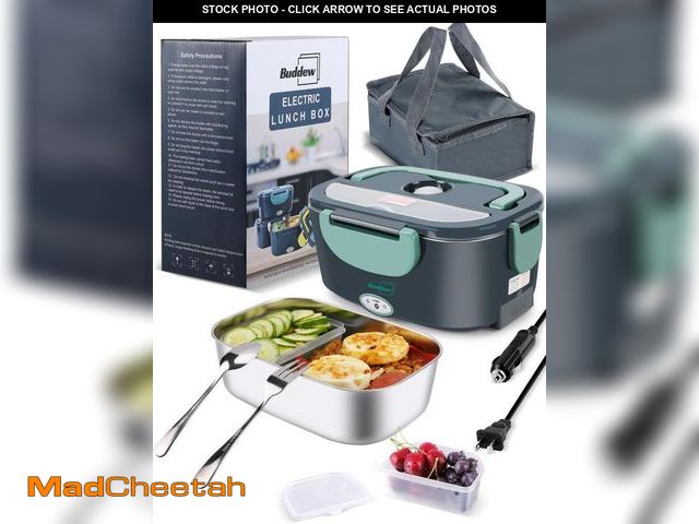 Lot 74-11547657 - Buddew Electric Lunch Box 80W Food Heater for Adults, 12/24/110V Portable Lunch Warmer Upgraded Heat...