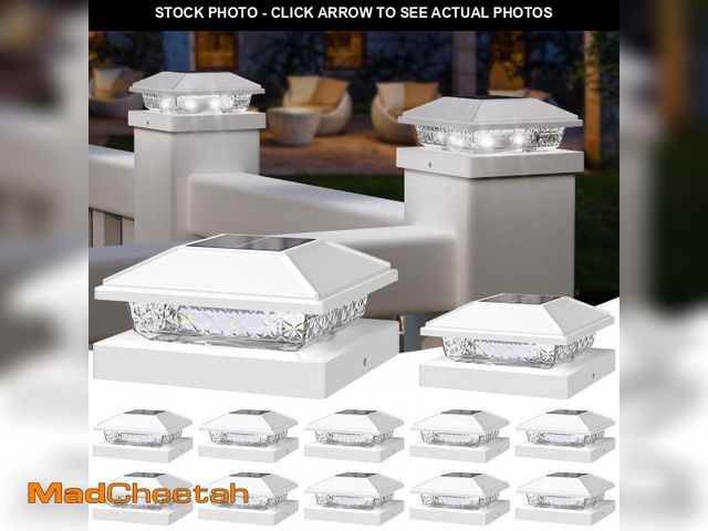 Lot 74-12310869 - NIORSUN Solar Post Lights Outdoor, Fence Post Solar Lights Cool White, Waterproof, Garden Patio Fenc...