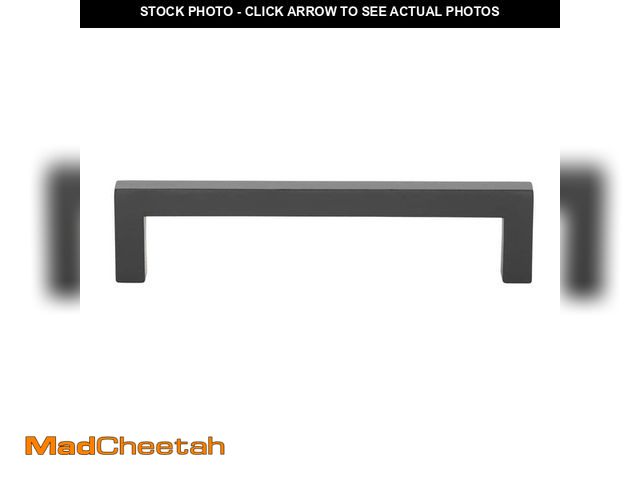Lot 74-14222871 - GLIDERITE 5 in. Matte Black Solid Square Slim Cabinet Drawer Bar Pulls (10-Pack) - UNUSED