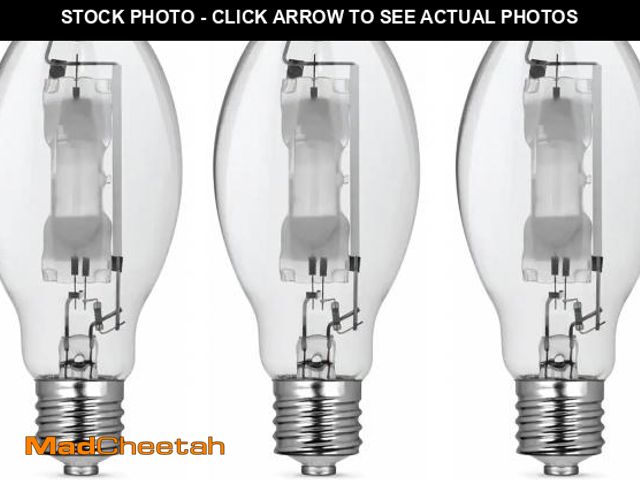Lot 74-12324327 - Bluex Bulbs (3 Pack MH175/U/MOG 175W Metal Halide Bulb Mogul Base (E39) - ED28 Clear M57 HID Lamp 14...