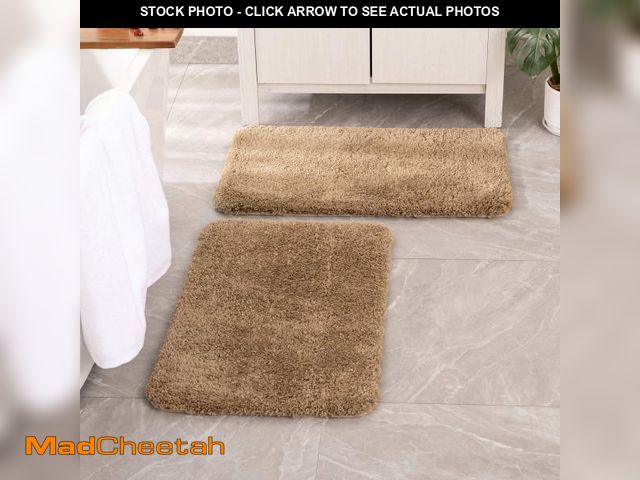 Lot 74-12439571 - MIULEE Set of 2 Non Slip Shaggy Bathroom Rugs Extra Thick Soft Bath Mats Plush Microfiber Absorbent ...