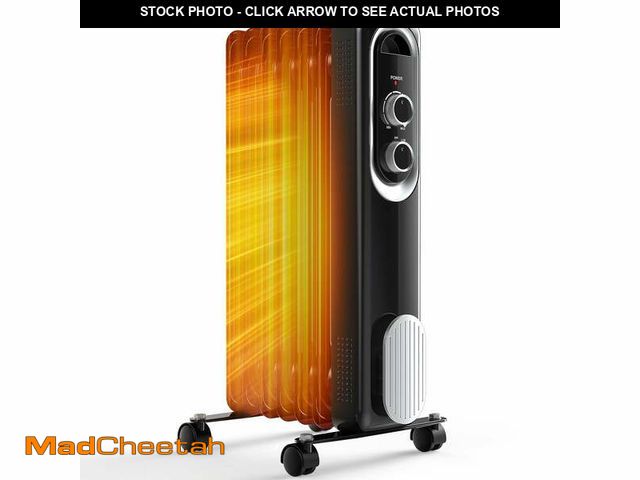 Lot 74-12803455 - MCQ Basic Electric Oil Filled Radiator, Space Heater with Adjustable Thermostat,for Office Bedroom H...