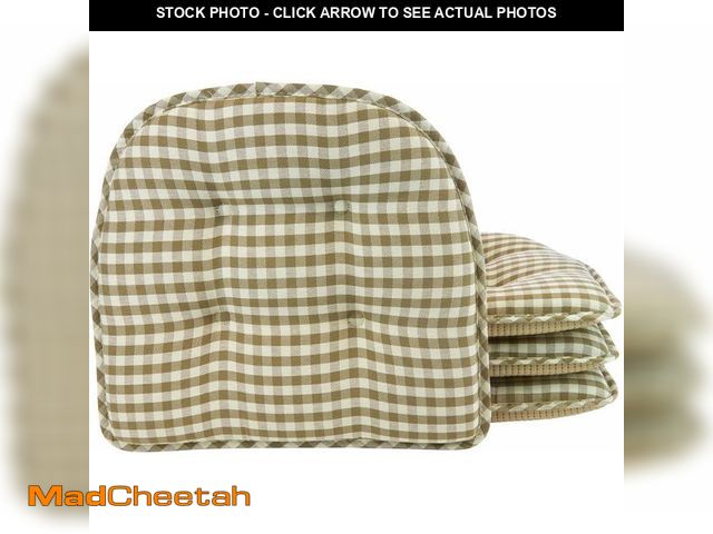 Lot 74-12664434 - Klear Vu Omega Non-Slip Chair Cushions, Assembled in USA, U-Shaped Skid-Proof Seat Pads for Dining R...