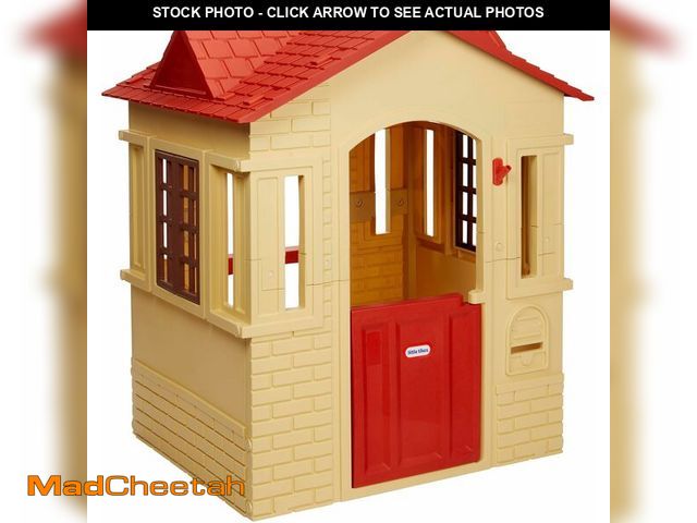 Lot 74-14305708 - Little Tikes Cape Cottage Playhouse with Working Door, Windows, and Shutters - Tan, Toddlers Ages 2+...