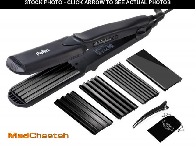 Lot 74-12311915 - Pulla Hair Straightener and Crimper - 4 in 1 Tourmaline Ceramic Flat and Curling Iron for Hair Styli...