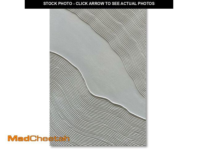 Lot 74-13698229 - NANKAI Art Hand-Painted Modern Minimalist Abstract Art White Texture Oil Painting Large Home Wall Ar...