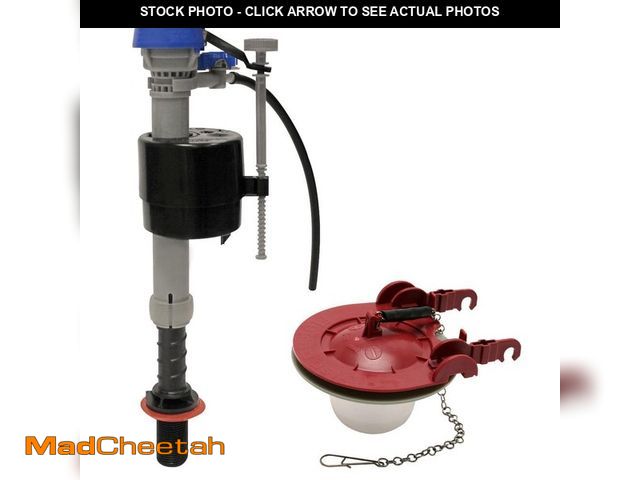 Lot 74-13050304 - Fluidmaster PerforMAX Universal High Performance Toilet Fill Valve and 3 in. Adjustable Toilet Flapp...