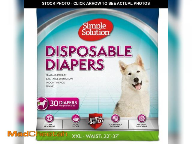 Lot 74-12220704 - Simple Solution Dog Diapers Female, Dog Diapers, Potty Training, Super Absorbent, Breathable, Wetnes...