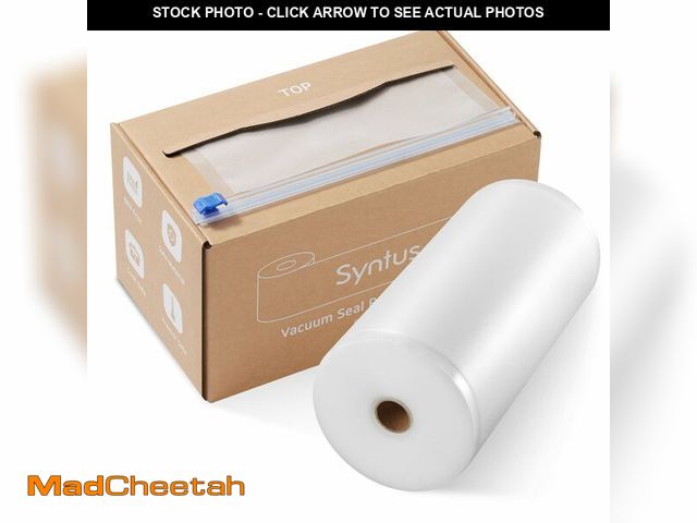 Lot 74-13630610 - Syntus 8" x 150' Vacuum Sealer Bags for Food with Cutter, Vacuum Sealer Bags Roll Keeper BPA-free He...