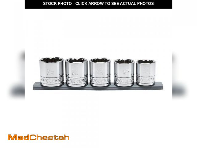 Lot 74-12032174 - *SEE DETAILS* Husky 1/2 in. Drive Metric Large Socket Set (5-Piece) *SEE DETAILS*  - UNUSED