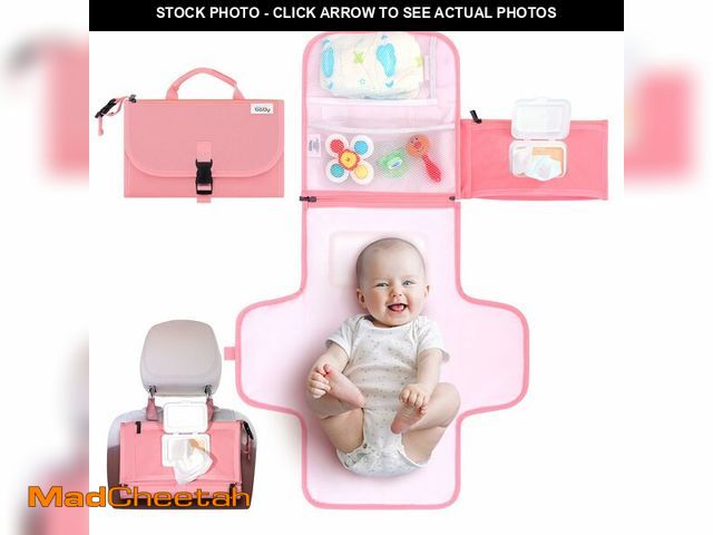 Lot 74-12974199 - Kopi Baby Portable Diaper Changing Pad - Baby Diaper Changer Travel Bag with Wipes Pocket, Smart Des...