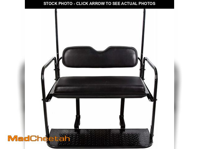 Lot 74-14355004 - ECOTRIC Flip Folding Rear Back Seat Kit Compatible with 1995-Up EZGO TXT Golf Cart w/ roof support -...