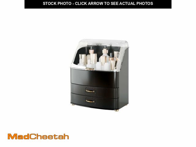 Lot 74-14338396 - Plukers Makeup Organizer Countertop Vanity with Transparent Lid Drawers Waterproof Dustproof Cosmeti...