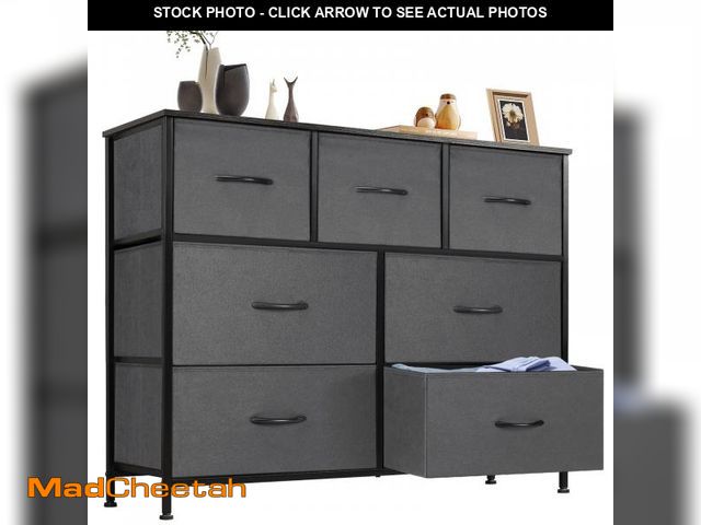 Lot 74-12481774 - Concetta 7-Drawer Fabric Dresser Storage Chest For Bedroom Closet Storage Furniture For Adults Gray ...