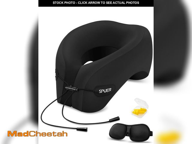 Lot 74-11556955 - SPUER Travel Pillow for Airplanes, Adjustable Neck Pillow for Long Flights, Memory Foam Travel Neck ...