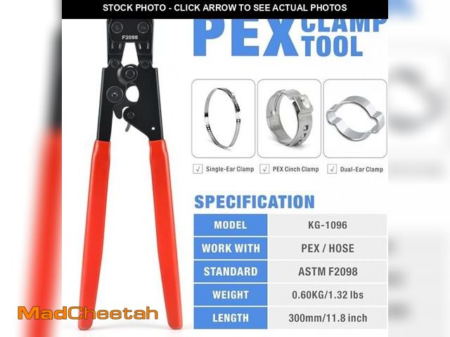 Lot 74-9845374 - iCrimp Ratcheting PEX Cinch Tool for Fastening Stainless Clamps from 3/8-Inch to 1-Inch with Calibra...