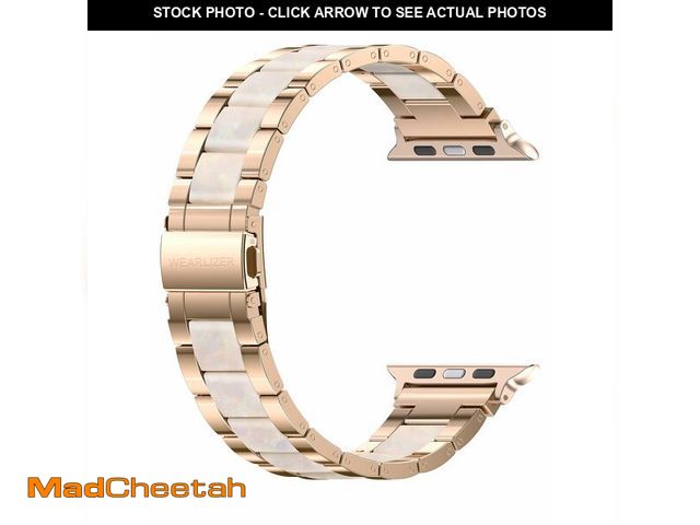 Lot 74-12718788 - Wearlizer Compatible with Apple Watch Band 38/40/41/42mm Fashion Wristbands Womens, Stainless Steel ...