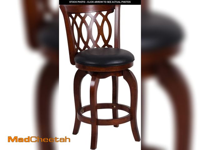Lot 74-12399157 - Lexicon Eschete Scroll Back Swivel Counter Stool, 25" SH, Dark Cherry - UNUSED