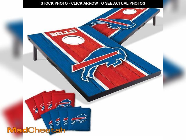 Lot 74-12664810 - YouTheFan NFL Buffalo Bills 2' x 3' Portable Cornhole Game with Logo Bags - USED