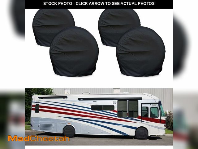 Lot 74-13710015 - Leisure Coachworks Tire Covers for RV Wheel, Set of 4: Motorhome, Wheel Covers Waterproof Soft Vinyl...