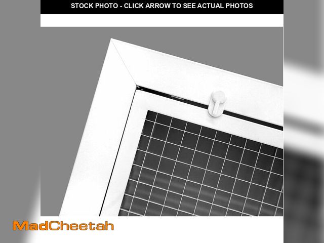 Lot 74-13696792 - HVAC Premium 30'' x 10'' Cube Core Eggcrate Return Air Filter Grille for 1'' Filter - Aluminum - Whi...