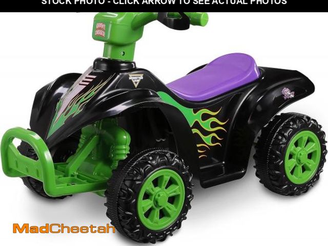 Lot 74-12137138 - Monster Jam 6V ATV Quad for Kids - Powerful and Safe Ride-On Toy with Rechargeable Battery - Forward...