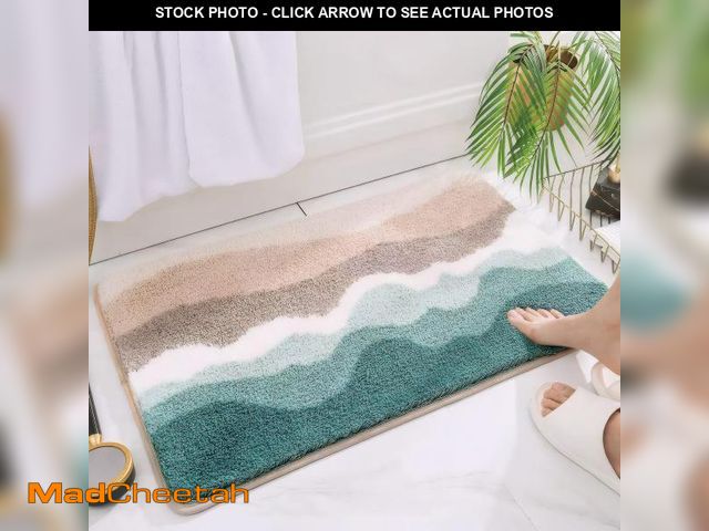 Lot 74-12307960 - HRILO Microfiber Bathroom Rugs, Absorbent Soft Shaggy Carpet Floor Mats for Shower Tub Sink Toilet, ...