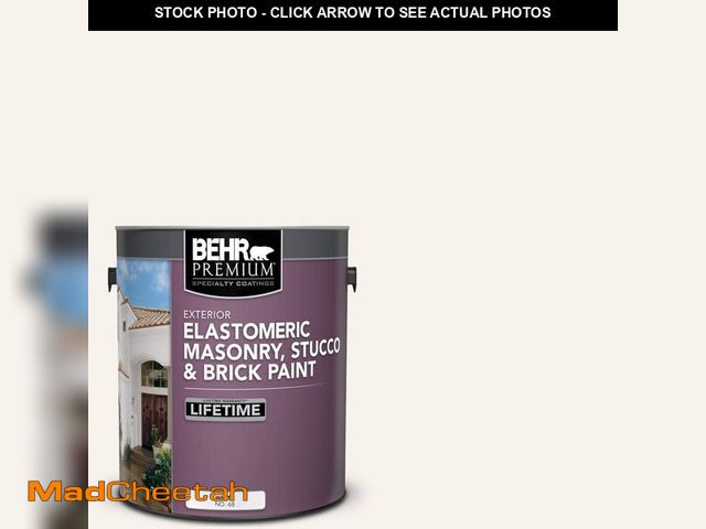 Lot 74-14277815 - BEHR PREMIUM 1 gal. Elastomeric Masonry, Stucco and Brick Exterior Paint - UNUSED