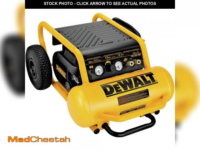 Lot 74-12445892 - DEWALT Air Compressor, 225-PSI Max, Hand Carry with Wheels, 4-1/2 Gallon (D55146) - UNUSED