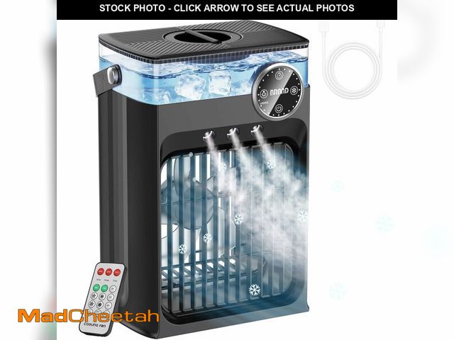 Lot 74-14384185 - Portable Air Conditioners, 4 in 1 Evaporative Air Cooler with 1200ML Tank, Queit Cooling Fan with Re...