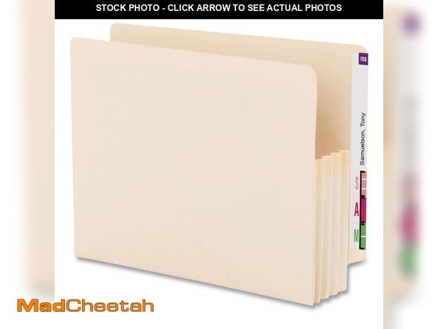 Lot 74-12396344 - Smead Manila End Tab File Pockets SMD75124 25/pk - UNUSED