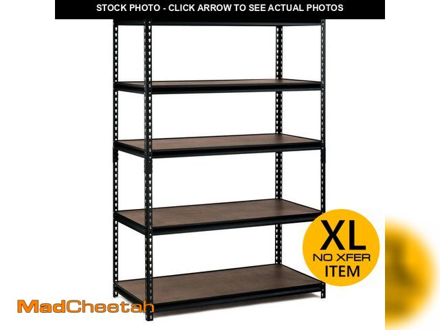 Lot 74-12856624 - Edsal 72 in. H x 48 in. W x 24 in. D 5-Shelf Steel Commercial Shelving Unit in Black - UNUSED